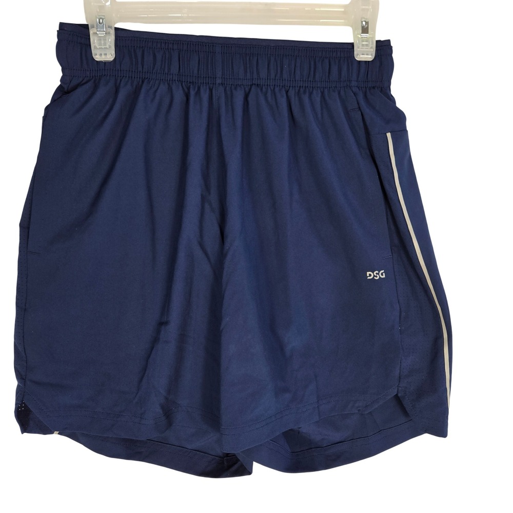 DSG Mens Run Shorts Navy Blue Athletic Fit Elastic Waist 7 Inch Inseam NWT Small
